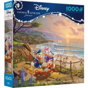 Ceaco - Thomas Kinkade - Disney - Donald & Daisy, A Ducky Afternoon - 1000 Piece Jigsaw Puzzle