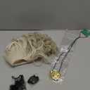 Wiggy Mermaid Sea Witch Wig+Shell Necklace+Earrings Accessories for Women Wicked Undersea Witch Cosplay, Short Silver White Grey Layered Crazy Wig+Cap for Halloween Costume Cosplay