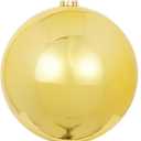 8in Large Christmas Ornaments Shatterproof Christmas Ball Ornaments Giant Xmas Tree Decoration Decorative Hanging Mercury Balls for Party,Home,Holiday (Champagne,1pcs)