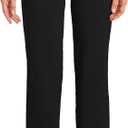 Lands' End Starfish Mid Rise Straight Leg Pants (Large, Black)