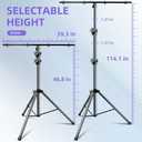 DJ Light Stand for Par Lights, 48.8-114.1 inches Protable Tripod DJ Stand for Stage, Bar, Banquet, Party