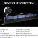 8 Eye LED Moving Head Light, 8x12W Stage Light Bar Strobe Beam Spider RGBW 4IN1 DMX 512 & Sound Activated 180° Tilt DJ Lighting for Party DJ Club KTV Disco Event Show
