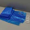 WELTRXE EVA 8G Shower Curtain Liner, 72x72 Inch 3D Blue Pebble Heavy Duty Waterproof Bathroom Shower Liner with Weighted Magnets Thick Clear Plastic Shower Curtains for Shower Stall, Bathtub, 12 Hooks