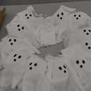 Halloween Decorations Outdoor - 22" Cute Lit Ghost Wreath | Spooky Ghost Decoration, 8 Light Modes, Timer and Remote, Halloween Decor Indoor, For front Door Porch Window Wall