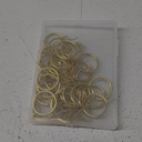30 Pieces Metal Drapery Curtain Rings Curtain Hanging Rings 1.26 inch Internal Diameter and 30 Pieces Metal Curtain Drapery Pin Hooks for Window Door Shower Curtain (Gold)