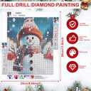 Fulmoon 24 Pack Christmas Diamond Painting Kits 11.8 x 9.8 Inch 5D Christmas Theme Diamond Art DIY Full Round Drill Crafts for Beginners Numbers Diamond Art Painting Packs for Home Wall Decor Gifts