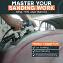Electric Flexible Orbital Sander Flexisander FS40070E 110 V, 15 3/4 x 2 3/4 in, Variable Speed, Sands Flat and Curved Surfaces, Very Effective for Vehicle Body Repairers, Shipbuilders, Composite, Wood