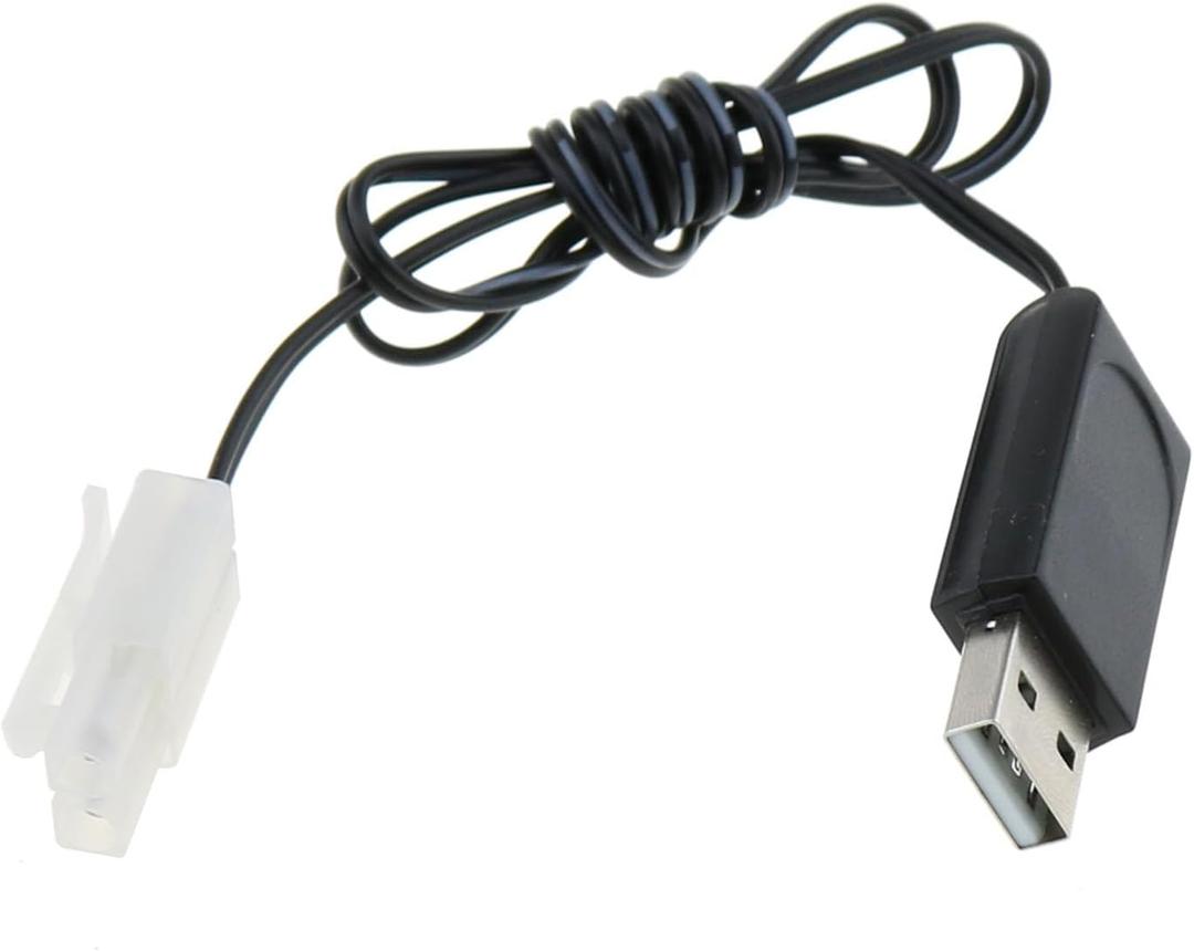 MEETOOT 53cm Long 7.2V USB Charger Battery Charging Cable KET-2P Plug Suitable for RC Truck and RC Excavator