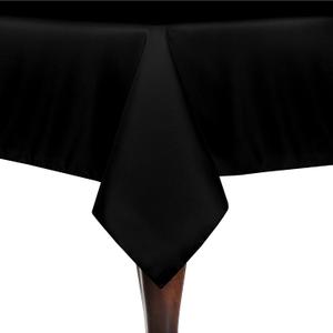 Ultimate Textile -2 Pack- 60 x 100-Inch Rectangular Polyester Linen Tablecloth, Black