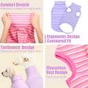 Abbylike 4 Pack Dog Shirts, Spring Lightweight Stretchy Dog Turtleneck, Breathable Soft German Velvet Sleeveless Puppy Base Layer Vest for Pet Indoor Outdoor Wears(Blush Pink and Purple,XXL)