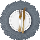 Noctiflorous Round Faux Leather 15 Inch Placemats Set of 6 Waterproof Wipeable Heat Resistant Tablemat for Dining Table Kitchen Non Slip Washable Oilproof Table Place Mat for Indoor Outdoor(Blue, 6)