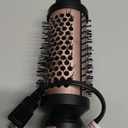 Thermal Brush, 1.7 Inch Heated Round Brush for Women, Dual Voltage Negative Ion Hot Brushes Styler for Blowout Look, Curling & Volumizing & Straightener for Dry Hair (Black)