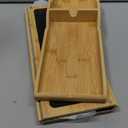 Couch Cup Holder & Bamboo Armrest Tray Foldable Non-Slip Sofa Arm Table for Drinks, Snacks, Remote Control & Phone