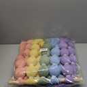 KaloKalo Macrame Wall Hanging Extra Large Handmade Tapestry Boho Decor Natural Cotton Rope Ball Textile Fiber Yarn Candy Wall Art for Livingroom Bedroom Wedding Party 35.4" L by 33.8" H - Macaron