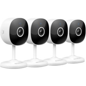 Indoor Cameras for Home Security 2K, Galayou Wireless Baby Monitor with Two-Way Audio, WiFi Cameras with APP for Phone, Smart Siren, Works with Alexa/Google Home(G7-4PACK)