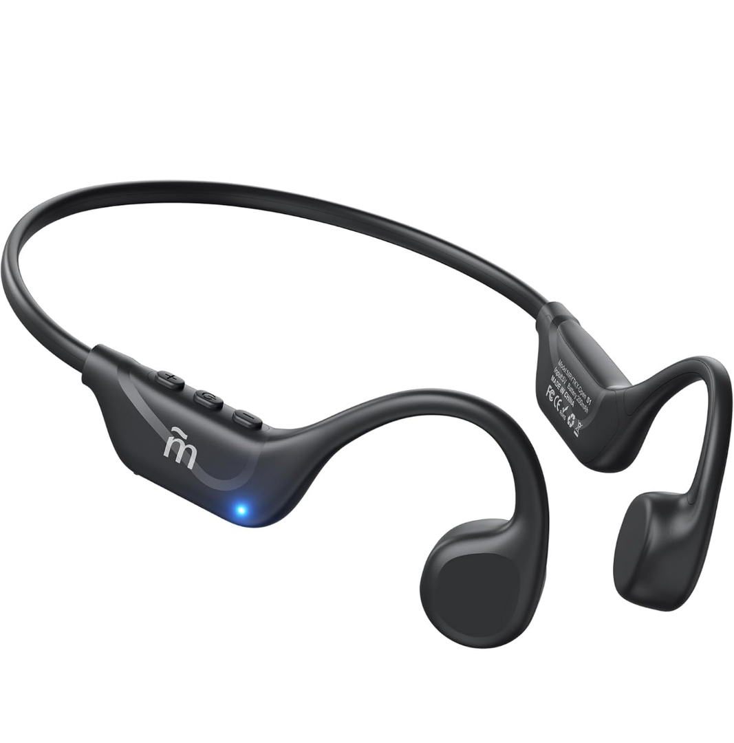 Bone Conduction Headphones,Open Ear Headphones Bluetooth5.4 with Mic,Wireless Headphones 10H Playtime, Waterproof Sport Headphone Suitable for Running,Cycling, Outdoor Sports Black