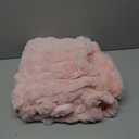 Smoofy Faux Fur Throw Blanket for Couch  Blush Pink Fluffy Cozy Rabbit Fleece, Plush Soft Bubble Blanket for Sofa & Bed, for Mom, Warm Fuzzy Home Room Decor Throw 50" x 60"