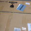 Triangle Glass Coffee Table-Mid-Century Modern End Table Solid Wood Base & Vintage Tempered Transparent Glass Top Coffee Tables Living Room Balcony (Black/Brown, Small 32.2 * 22.4 * 16in)