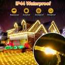KNONEW Christmas Net Lights, 600 LEDs 19.7ft x 13.1ft Outdoor Waterproof Mesh Lights with 8 Modes & Timer, Plug-in Net Fairy Lights for Garden Bushes, Party Wedding Holiday.Warm White