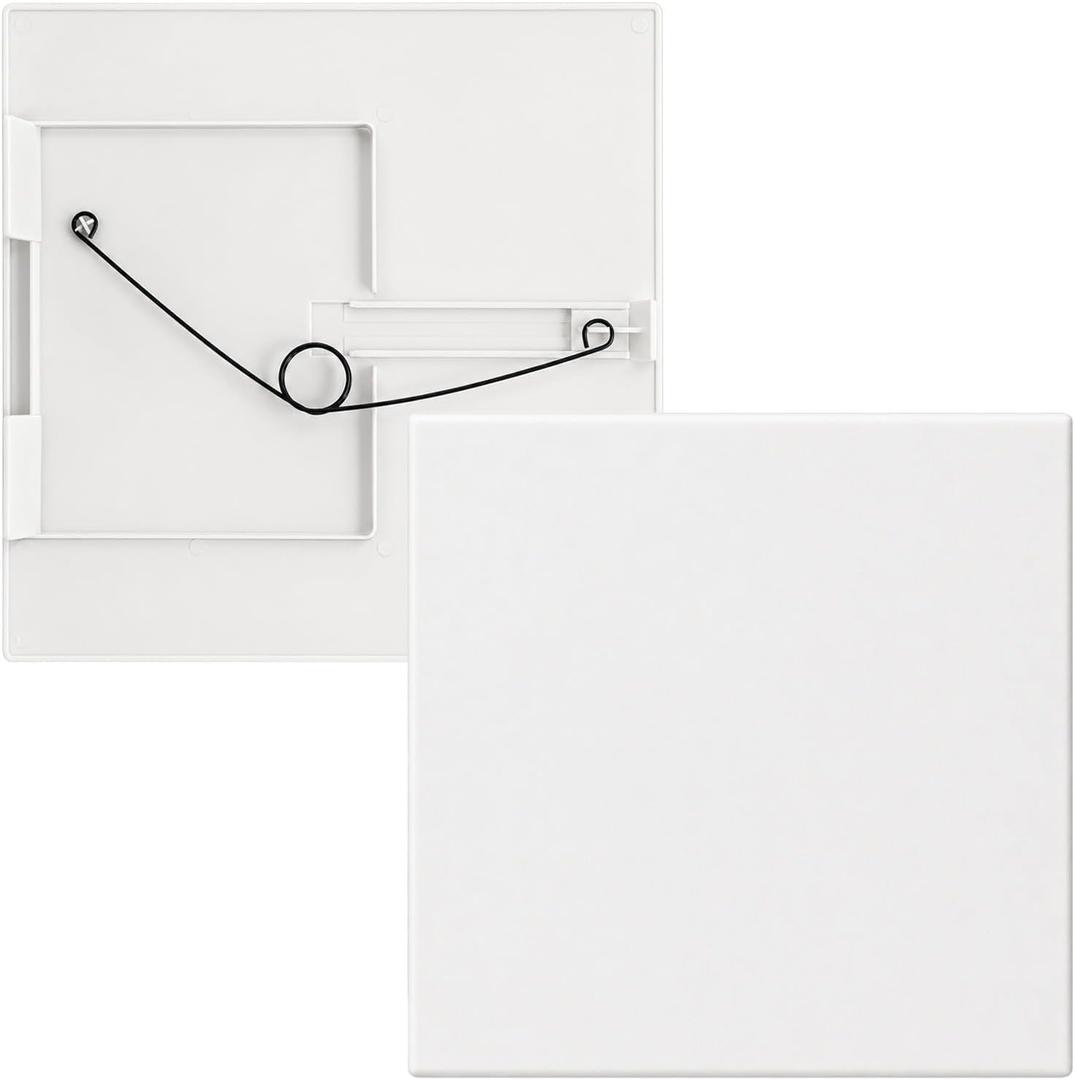 12"x12" Adjustable Spring Loaded Access Panel for Drywall,Plastic Drywall Ceiling Access Panel for Plumbing,White Wall Hole Cover Plate 12 Inches