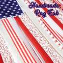 4th of July Decorations 4 x 2.3 Ft Rag American Flag Banner Memorial Day Decorations, Independence Day Party Decor, Indoor & Outdoor Home Celebration, 250th Anniversary Accessories