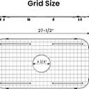 Sink Bottom Grid 27-1/2" x 14-1/4", Centered Drain with Corner Radius 3-1/2", stainless steel sink grid for sink protectors for kitchen sink