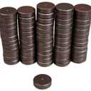 Creative Hobbies 100 Pcs Industrial Ceramic Circle Magnets 11/16 Inch Flat - 18mm Round Disc - 3/16" Thick - Ferrite Magnets Bulk for Crafts, Science & Hobbies, Refrigerator or Whiteboard