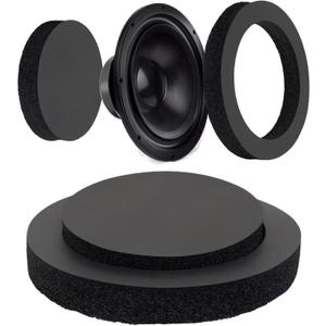 Car Door Speaker Fast Rings Foam Bass Blockers, Car Universal Foam Speaker Enhancer System Kit for 6.5" Speaker 4 Pcs - Self Adhesive