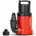 1HP 5000GPH Sump Pump - Clean/Dirty Water Portable Transfer Submersible Pump for Swimming Pool, Garden Pond, Basement with 10ft Power Cord,Remove Water Level Down to 0.2"