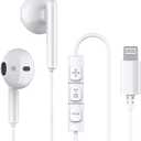 iPhone Headphones,Wired Lightning Headphones for iPhone 13 14 12 Pro Max MFi Certified Lightning Earbuds with Microphone & Volume Control for 11 XR SE