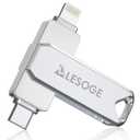 LESOGE MFi Certified Flash Drive 256GB for iPhone USB Memory Stick, USB Stick High Speed Thumb Drives Photo Stick External Storage for iPhone/iPad/Android/PC, LES242