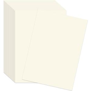 50 Sheets Cream Cardstock A4, 92lb/250gsm Ivory Cardstock, Heavy Ivory Card Stock Printer Paper for Invitations, Scrapbooking, Card Making, Crafts