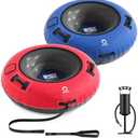 QPAU Snow Tube with Premium Canvas Cover for Kids and Adults, 48'' Inflatable Heavy Duty Snow Tube Made by Thickened Bottom, Sled Winter Outdoor Fun Toys for Children Boys Girls 1qty