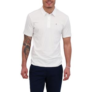 Volcom Short Sleeve Polo Shirt  Classic Fit, Soft Cotton Blend, Modern Casual Style (Medium, White)