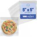 Seal Fresh 5 x 5 Inch Resealable Plastic Bags 1000 Pack  Clear Reclosable Snack Bags with Zipper Seal Top for Treats, Crafts, Small Parts, Storage