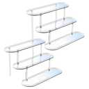 DEMEGA Acrylic Risers Display Stand, Clear Perfume Organizer, Clear Cupcake Stand Holder, Dessert Display for Party, Display Shelf for Cologne Skincare Collection