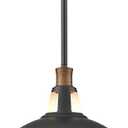CLAXY Pendant Light Industrial Farmhouse Pendant Lighting Matte Black Loft Barn Hanging Kitchen Pendant Light Fixtures-12.2"