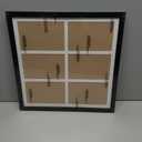 Fxojyvo 4x6 Picture Frame Collage, Display 6 4x6 Picture Collage or 13x13 Photo Only Without Mat, Light Weight and High Transparent Frame for Wall - 1 Pack/Black/6-Openings