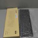 TECKNET Wireless Keyboard, 2.4G Silent Full-Size USB Keyboard with Number Pad, Ergonomic Keys & Adjustable Feet, Compatible with Laptop, PC, Desktop, Notebook, Windows 11/10/8/7 Black