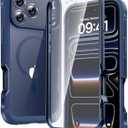 Diaclara Magnetic Designed for iPhone 17 Pro Case Full Body Bumper,[Compatible with MagSafe] Military Drop Proof Cover with Built-in Touch Sensitive Anti-Scratch Screen Protector,Deep Blue