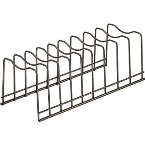 Pot&Pan Lid Rack Holder Organizer, Rest Cutting Board, Baking Sheet, Stainless Steel, Satin Nickel