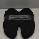 C CUSHION LAB Extra Dense Lumbar Pillow - Patented Ergonomic Multi-Region Firm Back Support for Lower Back Pain Relief - Lumbar Support Cushion with Strap for Office Chair, Car, Sofa, Plane - Black