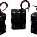 (Pack of 3 6 AA Battery Holder, 9v AA Battery Holder with Leads