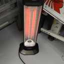 Patio Heaters for Outdoor Use, Haimmy 34-Inch 1500W Indoor & Outdoor Electric Infrared Heater with 3 Heat Levels, IPX5 Waterproof, Tip-Over & Overheat Protection, Instant Heating for Patio, Garage