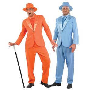 Fun Shack Tuxedo Costume for Men – Orange Suit with Tie – Funny 90s Movie Character Outfit – Halloween Costume, Size M