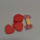 100PCs Valentine Gift Tags Heart Kraft Paper Gift Tags with String for Wedding Party Gift Wrapping Hang Label