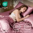 Love's cabin Satin Queen Sheets Set - 4 Piece Rose Taupe Silky Bed Sheets Set with Deep Pocket, Luxury Silk Feel Satin Queen Size Sheet Set (1 Flat Sheet,1 Fitted Sheet,2 Pillow Cases)