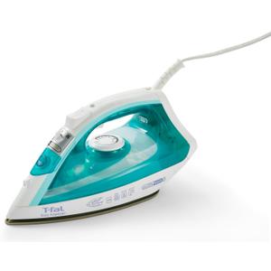 T-fal, Iron, Ecomaster Steam Iron for Clothes, Ceramic Soleplate, Eco-Friendly with Steam Trigger, 1400 Watts, Anti-Drip, Ironing, Programmable Steaming, Blue Clothes Iron, FV1742U0 (Small)
