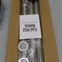 Stainless Steel Flagpole Kit with Buckles Outdoor Garden Flag Pole Set Includes White Base for Wall Roof Truck Mounting Rust-Resistant Professional Flag Holder