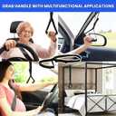 KOUNATSURI Car Handle Assist for Elderly - Car Door Handle for Elderly & Seniors & Handicap - Multifunction Car Armrest Portable Bar2Pack Blue and Strap